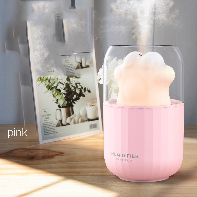 New Usb Mini Humidifier Creative Cat's Paw Colorful Night Lamp Small Household Desk Air Humidifier