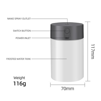 260ML Home Air Humidifier Mini Ultrasonic Aroma Diffusers Portable Car Air Purifiers USB with LED Lights Essential Oil Atomizers