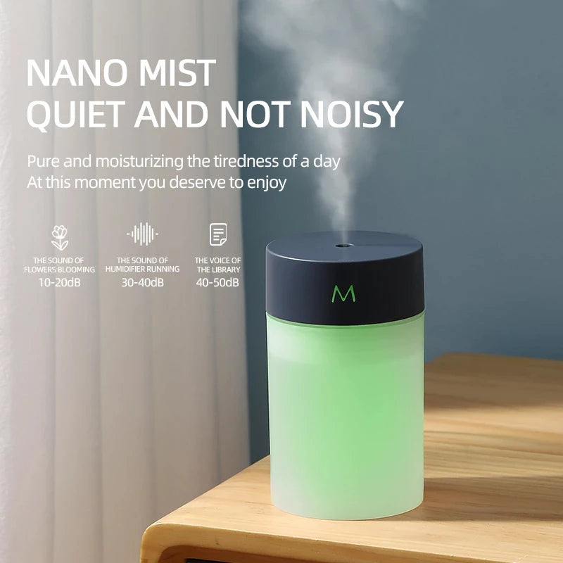 260ML Home Air Humidifier Mini Ultrasonic Aroma Diffusers Portable Car Air Purifiers USB with LED Lights Essential Oil Atomizers