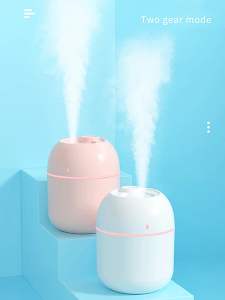 ABS Water drop 220ML Small Air Humidifiers for Home with 1M USB 6-10H Spray Diffuser Aroma Essential Mist Maker Colorful light