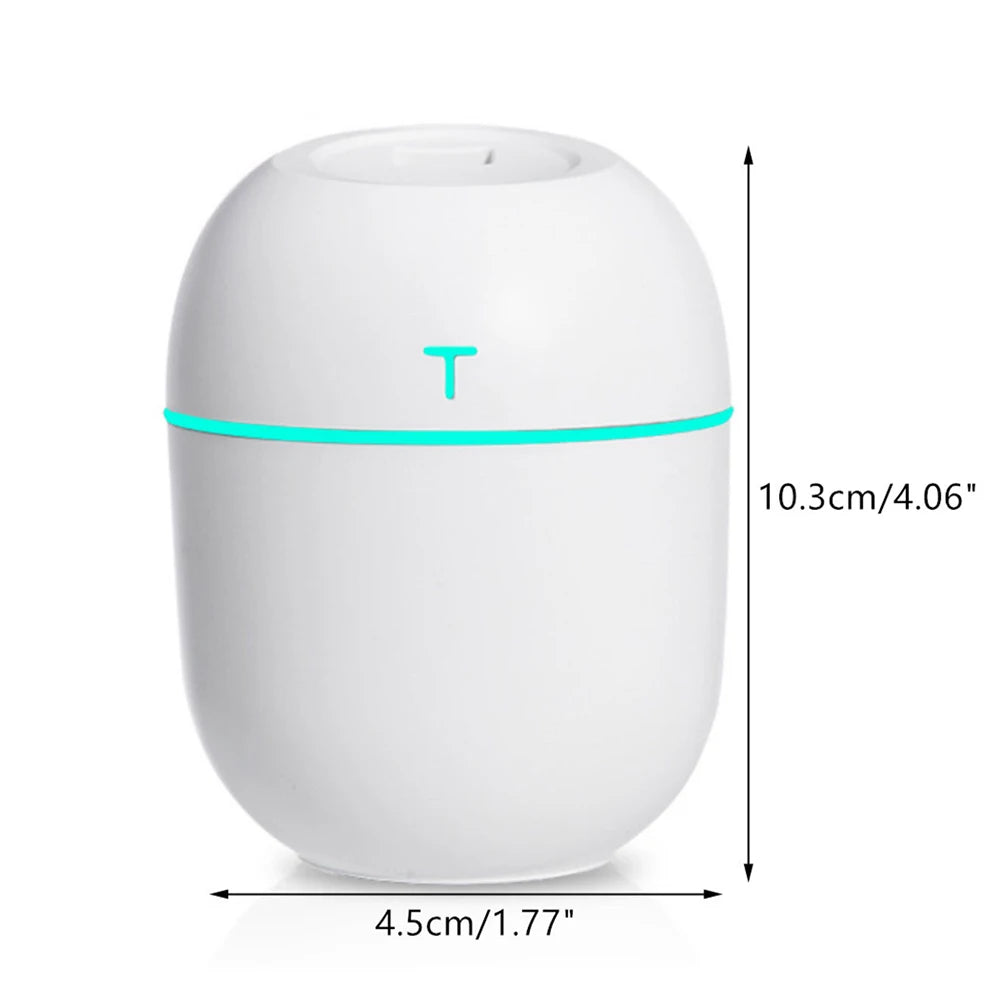 200ML Mini Air Humidifier USB Aroma Essential Oil Diffuser Bedroom Home Car Ultrasonic Mist Maker Humidicador With LED Lamp