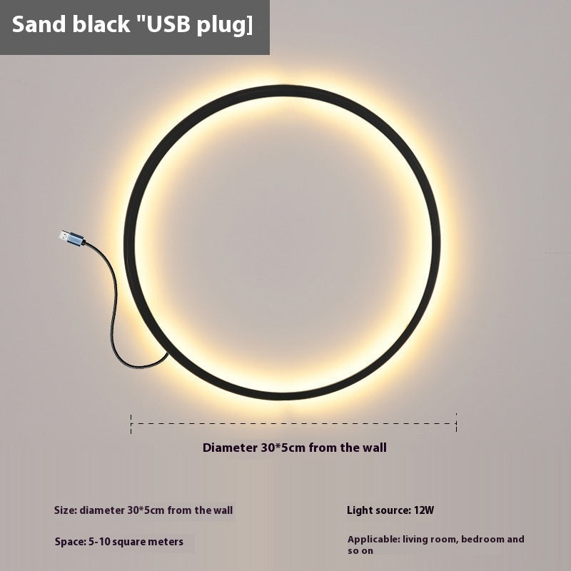 Bedroom Ring Bedside Lamp Minimalist Wall Lamp