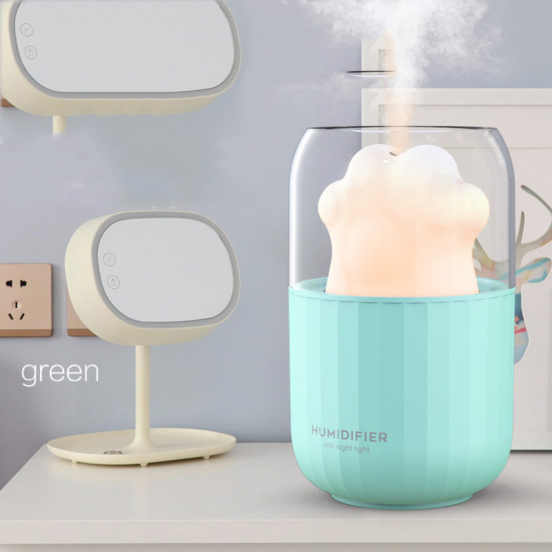 New Usb Mini Humidifier Creative Cat's Paw Colorful Night Lamp Small Household Desk Air Humidifier