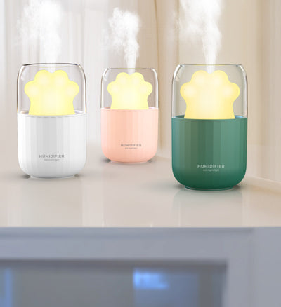 New Usb Mini Humidifier Creative Cat's Paw Colorful Night Lamp Small Household Desk Air Humidifier